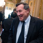 UNITED STATES - JULY 10: Sen. Joe Donnelly, D-Ind., is seen after the Senate Policy luncheons in the Capitol on July 10, 2018. (Photo By Tom Williams/CQ Roll Call)
