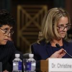 WASHINGTON, DC - SEPTEMBER 27:  Attorney Debra Katz (L) helps her client Christine Blasey Ford as she testifies before the Senate Judiciary Committee in the Dirksen Senate Office Building on Capitol Hill September 27, 2018 in Washington, DC. A professor at Palo Alto University and a research psychologist at the Stanford University School of Medicine, Ford has accused Supreme Court nominee Judge Brett Kavanaugh of sexually assaulting her during a party in 1982 when they were high school students in suburban Maryland.  (Photo by Win McNamee/Getty Images)