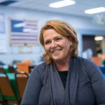 UNITED STATES - AUGUST 17: Sen. Heidi Heitkamp, D-N.D., is interviewed at Amvets Club in Bismarck, N.D., on August 17, 2018. Heitkamp is running against  Rep. Kevin Cramer, R-N.D., for the North Dakota Senate seat.(Photo By Tom Williams/CQ Roll Call)