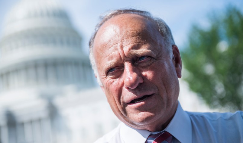 UNITED STATES - SEPTEMBER 07: Rep. Steve King, R-Iowa, attends a rally with Angel Families on the East Front of the Capitol, to highlight crimes committed by illegal immigrants in the U.S., on September 7, 2018. (Photo By Tom Williams/CQ Roll Call)