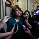 WASHINGTON, DC - OCTOBER 5: Sen. Lisa Murkowksi (R-AK) speaks to reporters after voting no on a cloture vote for the nomination of Supreme Court Judge Brett Kavanaugh to the U.S. Supreme Court, at the U.S. Capitol, October 5, 2018 in Washington, DC. The Senate voted 51-49 in a procedural vote to advance the nomination of Judge Brett Kavanaugh to the U.S. Supreme Court. (Photo by Drew Angerer/Getty Images)