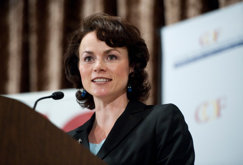 UNITED STATES – JULY 9: Amy Tarkanian, chairwoman of the Nevada Republican Party, speaks at the 2011 Conservative Leadership Conference at the M Resort Spa Casino in Las Vegas on Saturday, July 9, 2011. (Photo By Bill Clark/Roll Call)