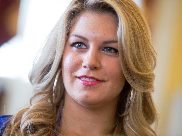 UNITED STATES - JUNE 11: Miss America 2013 Mallory Hagan attends a briefing in the Capitol on the Miss America Organization’s education initiatives for young women including Science, Technology, Engineering and Mathematics (STEM) education. (Photo By Tom Williams/CQ Roll Call)