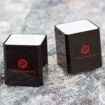 The Cube Stereo Bluetooth Speaker packs powerful audio tech into a one-inch cube.