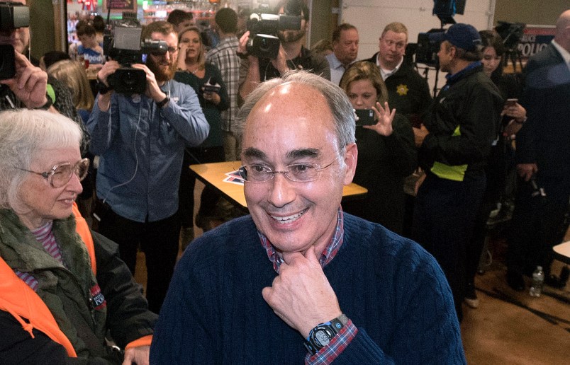 BANGOR, MAINE � 11/06/2018 � Rep. Bruce Poliquin is at his campaign party at Dysart�s in Bangor Tuesday night.Gabor Degre | BDN /// -- *Lindsay Putnam*Digital Engagement Editorm: 207.641.7271 t: @lindsay_putnam lputnam@bangordailynews.combangordailynews.com