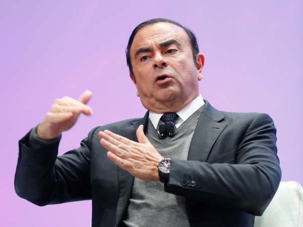 Carlos Ghosn, Chairman of the Board and Chief Executive Officer of Nissan Motor Co., Ltd., speaks at the North American International Auto Show in Detroit, Monday, Jan. 9, 2017. (AP Photo/Paul Sancya)