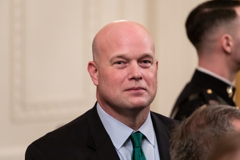 Matthew Whitaker, acting U.S. attorney general, attends the Presidential Medal of Freedom ceremony in the East Room of the White House in Washington, D.C., on Friday, Nov. 16, 2018.(Photo by Cheriss May/NurPhoto)