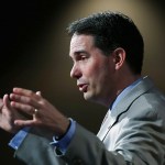 ORLANDO, FL - JUNE 02:  Wisconsin Governor Scott Walker and possible Republican presidential candidate speaks during the Rick ScottÕs Economic Growth Summit held at the DisneyÕs Yacht and Beach Club Convention Center on June 2, 2015 in Orlando, Florida. Many of the leading Republican presidential candidates are scheduled to speak during the event.  (Photo by Joe Raedle/Getty Images)