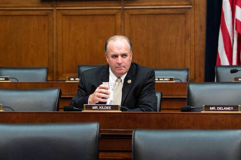 WASHINGTON, DC, UNITED STATES - 2018/06/27: U.S. Representative Dan Kildee (D-MI) at a hearing of the House Financial Services Committee, in the Rayburn building. (Photo by Michael Brochstein/SOPA Images/LightRocket via Getty Images)