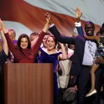 DETROIT, MI - NOVEMBER 06:  Gov.-elect Gretchen Whitmer speaks at a Democratic election-night party on November 6, 2018 in Detroit, Michigan. Whitmer defeated Republican Bill Schuette to replace outgoing Republican Gov. Rick Snyder. (Photo by Bill Pugliano/Getty Images)