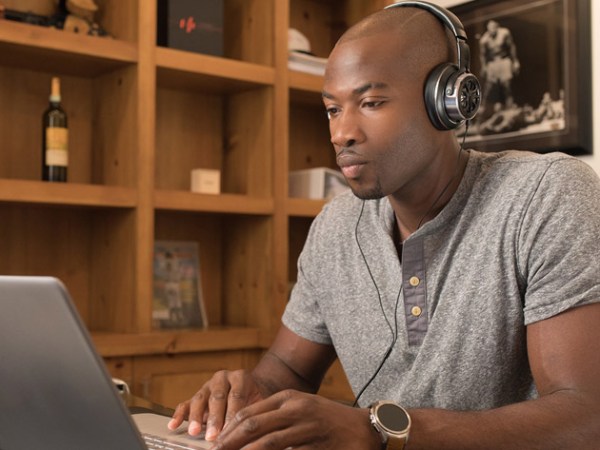 The 1MORE Triple Driver Headphones deliver hyper-realistic, distortion-free sound in a slick steel and leather case.