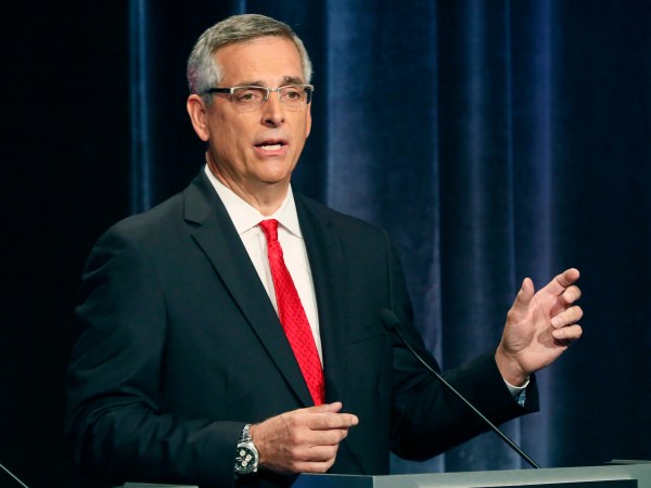 10/2/18 - Atlanta -  Republican Brad Raffensperger. The candidates for Georgia Secretary of State held a debate at GPB in Atlanta. The candidates are Democrat John Barrow, Libertarian Smythe DuVal and Republican Brad Raffensperger. The Atlanta Press Club debate will air on Georgia Public Broadcasting.  BOB ANDRES  / BANDRES@AJC.COM