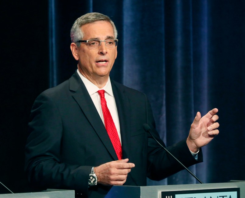 10/2/18 - Atlanta -  Republican Brad Raffensperger. The candidates for Georgia Secretary of State held a debate at GPB in Atlanta. The candidates are Democrat John Barrow, Libertarian Smythe DuVal and Republican Brad Raffensperger. The Atlanta Press Club debate will air on Georgia Public Broadcasting.  BOB ANDRES  / BANDRES@AJC.COM