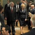 Christian Bale (left) as Dick Cheney and Amy Adams (right) as Lynne Cheney in Adam McKay’s VICE, an Annapurna Pictures release. Credit : Matt Kennedy / Annapurna Pictures2018 © Annapurna Pictures, LLC. All Rights Reserved.