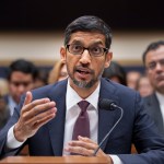 Google CEO Sundar Pichai appears before the House Judiciary Committee to be questioned about the internet giant's privacy security and data collection, on Capitol Hill in Washington, Tuesday, Dec. 11, 2018. Pichai angered members of a Senate panel in September by declining their invitation to testify about foreign governments' manipulation of online services to sway U.S. political elections. (AP Photo/J. Scott Applewhite)