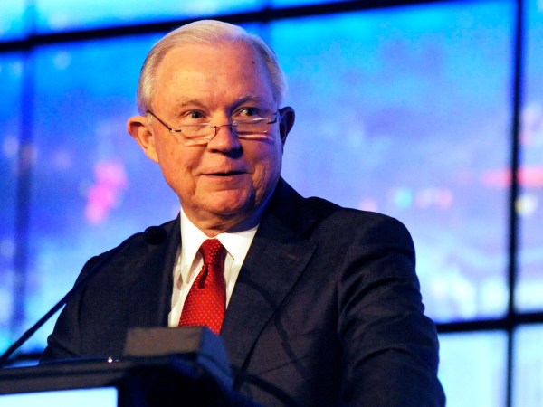 Former U.S. Attorney General Jeff Sessions addresses a business group in Montgomery, Ala., on Tuesday, Dec. 11, 2018. Sessions praised what he called the policy achievements of President Donald Trump but said he doesn't follow tweets as much as he once did. (AP Photo/Jay Reeves)