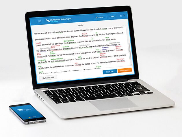WhiteSmoke Writing Assistant corrects spelling, grammar, punctuation, and style errors for flawless emails, essays, presentations, and more.