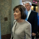 WASHINGTON, DC - OCTOBER 5: Sen. Susan Collins (R-ME) walks to the Senate floor for a cloture vote on the nomination of Supreme Court Judge Brett Kavanaugh to the U.S. Supreme Court, at the U.S. Capitol, October 5, 2018 in Washington, DC. The Senate voted 51-49 in a procedural vote to advance the nomination of Judge Brett Kavanaugh to the U.S. Supreme Court. (Photo by Drew Angerer/Getty Images)