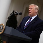 President Donald Trump speaks to and takes questions from the media in the Rose Garden of the White House after meeting with Democratic leadership to discuss the ongoing partial government shutdown, January 4, 2019. (Photo by Michael Candelori/NurPhoto)