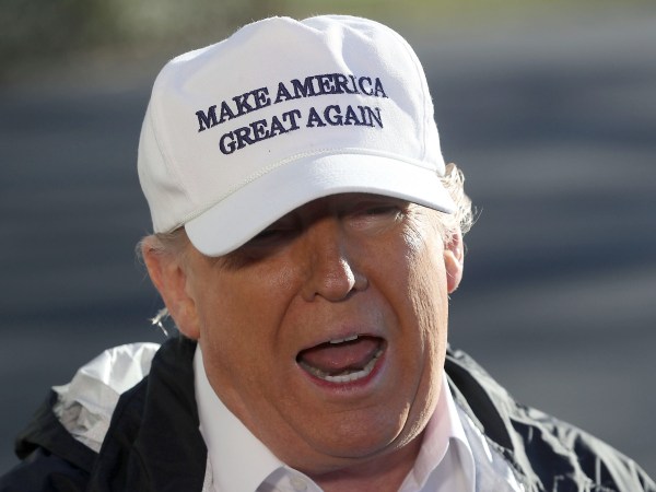 WASHINGTON, DC - JANUARY 10: U.S. President Donald Trump speaks to the media before departing on Marine One from the White House on January 10, 2019 in Washington, DC. President Trump is traveling to McAllen, Tx. Where he will visit the U.S.-Mexico border.. (Photo by Mark Wilson/Getty Images)