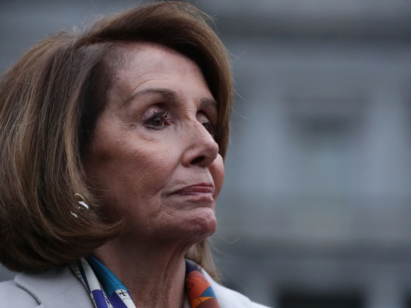 WASHINGTON, DC - JANUARY 02: House Speaker designate Nancy Pelosi (D-CA) talks to journalists following a meeting with U.S. President Donald Trump, Homeland Security Secretary Kirstjen Nielsen and fellow members of Congress about border security at the White House January 02, 2019 in Washington, DC. Trump and House Democrats are no closer to a deal on funding for Trump‚Äôs border wall and reopening parts of the federal government that have been shuttered for the past 12 days. (Photo by Chip Somodevilla/Getty Images)