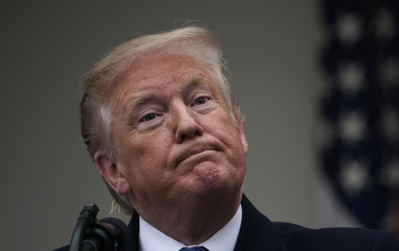 WASHINGTON, DC - JANUARY 04:  U.S. President Donald Trump speaks in the Rose Garden of the White House on January 4, 2019 in Washington, DC. Trump hosted both Democratic and Republican lawmakers at the White House for the second meeting in three days as the government shutdown heads into its third week.  (Photo by Alex Wong/Getty Images)