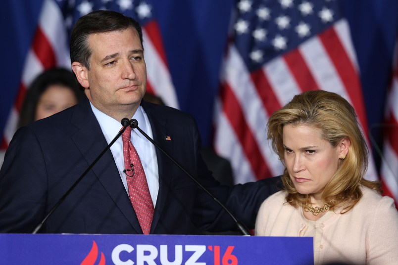 Republican presidential candidate Sen. Ted Cruz (R-TX) speaks during his election night watch party at the Crowne Plaza Downtown Union Station on May 3, 2016 in Indianapolis, Indiana. Cruz lost the Indiana Primary to his rival Republican presidential candidate Donald Trump.