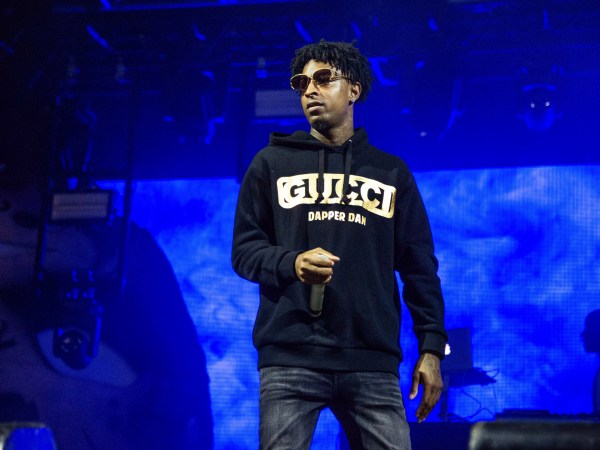 21 Savage performs at the Voodoo Music Experience in City Park on Sunday, Oct. 28, 2018, in New Orleans. (Photo by Amy Harris/Invision/AP)