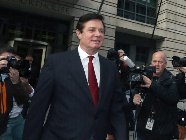 WASHINGTON, DC - NOVEMBER 06:  Former Trump campaign manager Paul Manafort leaves the Prettyman Federal Courthouse after a bail hearing November 6, 2017 in Washington, DC. Manafort and his former business partner Richard Gates both pleaded not guilty Monday to a 12-charge indictment that included money laundering and conspiracy.  (Photo by Mark Wilson/Getty Images)