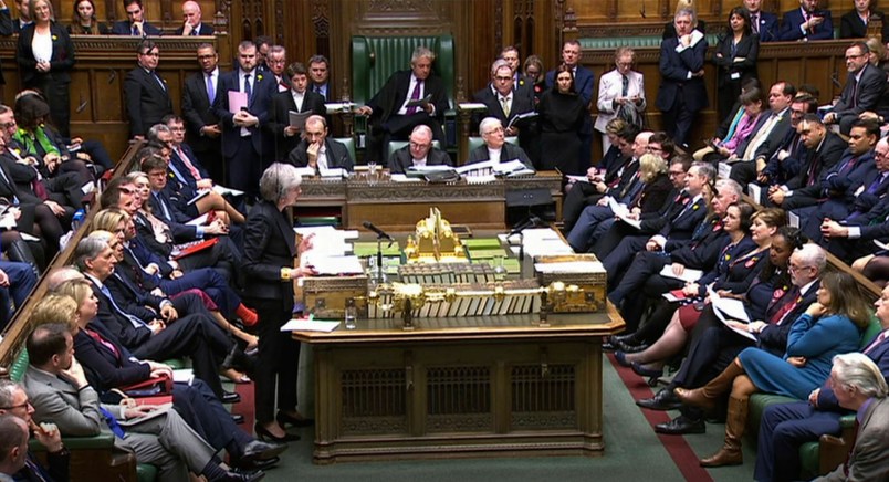 Prime Minister Theresa May speaks during Prime Minister's Questions in the House of Commons, London. PRESS ASSOCIATION Photo. Picture date: Wednesday March 6, 2019. See PA story POLITICS PMQs May. Photo credit should read: House of Commons/PA Wire