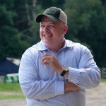 Madison, VA -  July 20: Denver Riggleman, Republican candidate for the 5th congressional district in Virginia visits Senterfitt Cattle Company as he campaigns, Friday July 20, 2018. (Photo by Norm Shafer/ For The Washington Post).