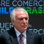 SANTIAGO, CHILE – NOVEMBER 21: President of Brazil, Michel Temer, observes during signing ceremony of the Free Trade Agreement between Brazil and Chile at the Palacio de La Moneda; on November 21, 2018 in Santiago, Chile. (Photo by Sebastián Vivallo Oñate/Agencia Makro/Getty Images)