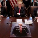 WASHINGTON, DC - JANUARY 02: U.S. President Donald Trump (C) leads a meeting of his Cabinet, including (L-R) Health and Human Services Secretary Alex Azar, acting Interior Secretary David Bernhardt, and acting Defense Secretary Patrick Shanahan, in the Cabinet Room at the White House January 02, 2019 in Washington, DC. A partial federal government shutdown entered its 12th day as Trump and House Democrats are at an impasse over funding for border security, including the president’s demand for $5 billion for a wall along the U.S.-Mexico border. (Photo by Chip Somodevilla/Getty Images)