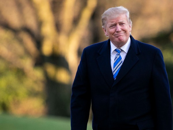WASHINGTON, DC - MARCH 10: U.S. President Donald Trump walks on the South Lawn of the White House, on March 10, 2019 in Washington, DC. Trump spent the weekend at his Mar-a-Lago club in Palm Bech, Fla. (Photo by Al Drago/Getty Images)