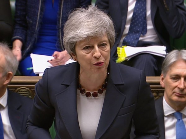 Prime Minister Theresa May speaks during Prime Minister's Questions in the House of Commons, London. PRESS ASSOCIATION Photo. Picture date: Wednesday March 27, 2019. See PA story POLITICS PMQs May. Photo credit should read: House of Commons/PA Wire