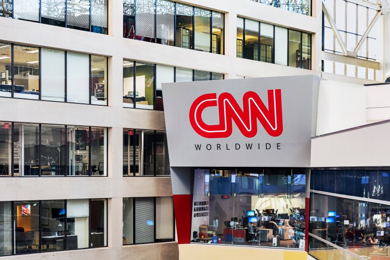 DOWNTOWN, ATLANTA, GEORGIA, UNITED STATES - 2015/11/14: CNN World Headquarters. (Photo by John Greim/LightRocket via Getty Images)