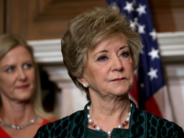 Senate Majority Leader Mitch McConnell (R-KY) and fellow Senate GOP leaders are joined by Small Business Administration Administrator Linda McMahon and representatives from small business interest organizations to rally for their tax reform legislation in the Mansfield Room at the U.S. Capitol November 28, 2017 in Washington, DC. Republicans in the Senate hope to pass their tax cut legislation this week and work with the House of Representatives to get a bill to President Donald Trump before Christmas.