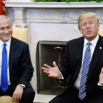 WASHINGTON, DC - MARCH 5: (AFP OUT) U.S. President Donald Trump (R) and Israel Prime Minister Benjamin Netanyahu meet in the Oval Office of the White House  March 5, 2018 in Washington, DC. The prime minister is on an official visit to the US until the end of the week. (Photo by Olivier Douliery-Pool/Getty Images)