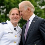 during commencement for the United States Coast Guard Academy in New London, Conn., Wednesday, May 22, 2013. (AP Photo/Jessica Hill)