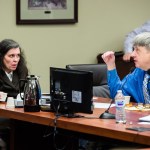 FILE - This {{iptcmonthnameap} 20, 2018, file photo shows Louise Turpin, left, and her husband, David Turpin, right, appear for a preliminary hearing in Superior Court in Riverside, Calif. A California couple who starved a dozen of their children and shackled some to beds face sentencing for years of abuse. David and Louise Turpin are due Friday in Riverside County Superior Court for a proceeding that is largely a formality. The couple pleaded guilty in February to torture and other abuse and agreed to serve at least 25 years in prison.. (Watchara Phomicinda/The Press-Enterprise via AP, File)