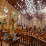 Damage inside katuwapitiya st Sebastian church after a blast in Negombo , Sunday, April 21, 2019. (Ap Photo- Rohan Karunarathne)