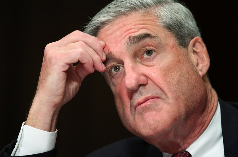 WASHINGTON - JULY 28:  FBI Director Robert Mueller testifies during a hearing before the Senate Judiciary Committee focusing on the oversight of the FBI July 28, 2010 on Capitol Hill in Washington, DC. In response to criticism that the FBI was unfairly targeting Muslims, Mueller stated during the hearing that the bureau's domestic surveillance was not targeting people based on race.  (Photo by Alex Wong/Getty Images)