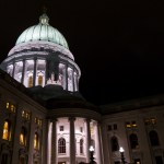 MADISON, WI - DECEMBER 04: The Wisconsin State Capitol where late night debate is taking place over contentious legislation December 4, 2018 in Madison, Wisconsin. Wisconsin Republicans are trying to pass a series of proposals that will weaken the authority of Gov.-elect Tony Evers and incoming Democratic Attorney General Josh Kaul. (Photo by Andy Manis/Getty Images)