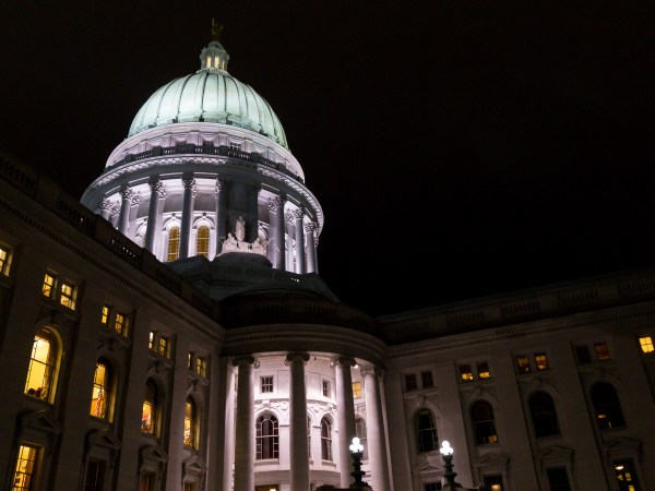 MADISON, WI - DECEMBER 04: The Wisconsin State Capitol where late night debate is taking place over contentious legislation December 4, 2018 in Madison, Wisconsin. Wisconsin Republicans are trying to pass a series of proposals that will weaken the authority of Gov.-elect Tony Evers and incoming Democratic Attorney General Josh Kaul. (Photo by Andy Manis/Getty Images)