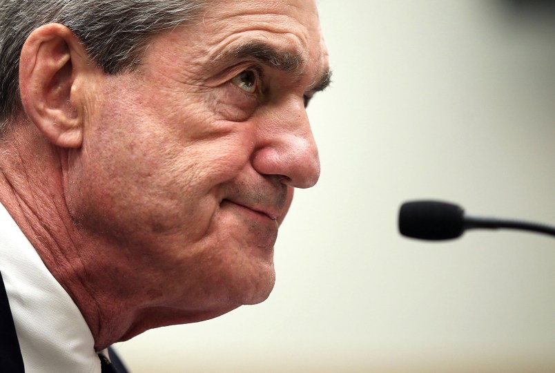 WASHINGTON, DC - JUNE 13:  Federal Bureau of Investigation Director Robert Mueller testifies during a hearing before the House Judiciary Committee June 13, 2013 on Capitol Hill in Washington, DC. Mueller testified on the oversight of the FBI.  (Photo by Alex Wong/Getty Images)