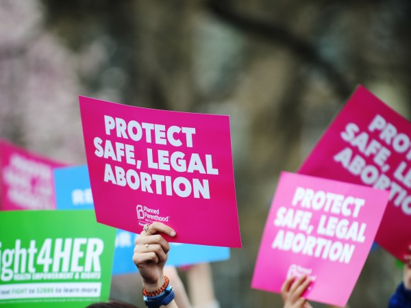 WASHINGTON, DC - MARCH 29: A coalition of NARAL Pro-Choice America, Planned Parenthood and Population Connection Action Fund hold the “Fight4Her” rally in front of the White at Lafayette Square on March 29, 2019 in Washington, DC. Only a small number of protesters gathered to demand the end of the 'Global Gag Rule'.(Photo by Astrid Riecken/Getty Images)