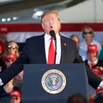 US President Donald J Trump holds a MAGA rally at the Williamsport Regional Airport, in Montoursville, PA on May 20, 2019. (Photo by Bastiaan Slabbers/NurPhoto)