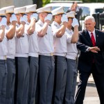 WEST POINT, NY - MAY 25: U.S. Vice President Mike Pence during the U.S. Military Academy Class of 2019 graduation ceremony at Michie Stadium on May 25, 2019 in West Point, New York. (Photo by David Dee Delgado/Getty Images)