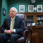 UNITED STATES - JANUARY 14: Sen. Thad Cochran, R-Miss., is interviewed by CQ Roll Call in his Dirksen Building office, January 14, 2015. (Photo By Tom Williams/CQ Roll Call)