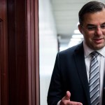 UNITED STATES - SEPTEMBER 29: Rep. Justin Amash, R-Mich., speaks with a reporter outside of the House Republican Conference meeting in the basement of the U.S. Capitol on Tuesday, Sept. 29, 2015. (Photo By Bill Clark/CQ Roll Call)